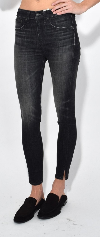 NWT Rag & Bone High Rise Ankle Skinny Black Lock
